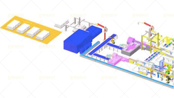 機(jī)器人焊接生產(chǎn)線布局圖